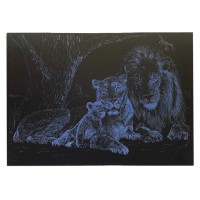 Гравюра А4 "Лев" ГрА4-3с економ варіант в пакеті 29,7х21 см