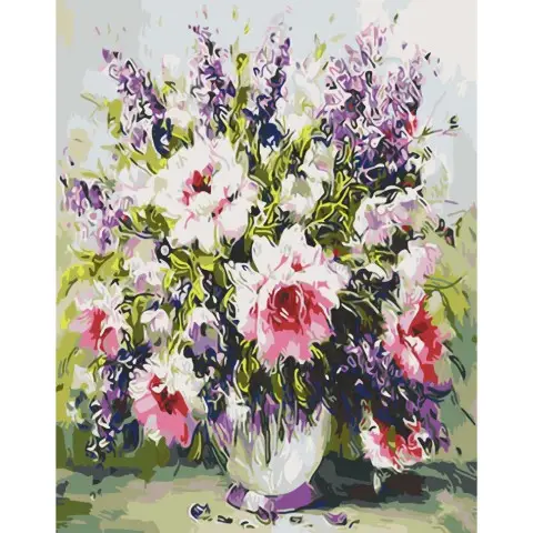 Картина за номерами "Строкатий букет" Art Craft 12154-AC 40х50 см