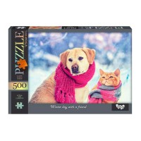 Пазл "Winter day with a friend" Danko Toys C500-14-08, 500 ел.