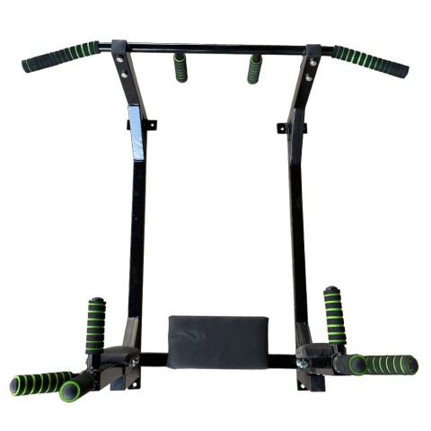 Тренажер турнік з підйомними брусами Iron Pro 4 в 1 NE-TR-5B, з м'якими ручками, чорний