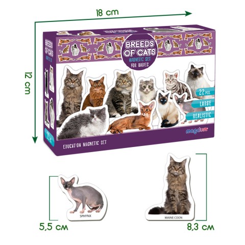 Набір магнітів Magdum "Породи кішок" ML4031-13 EN