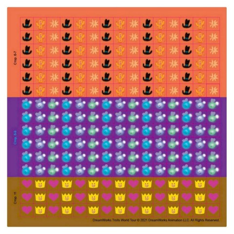 Лабіринти з наклейками "Шалені танці" Тролі 1249012, 450 наклейок