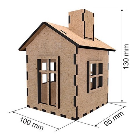 Заготовка для декорування "Будиночок 9" FDPO-348 з LED свічкою в комплекті