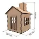 Заготовка для декорування "Будиночок 9" FDPO-348 з LED свічкою в комплекті