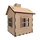 Заготовка для декорування "Будиночок 9" FDPO-348 з LED свічкою в комплекті