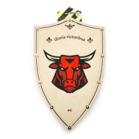Сувенірний дерев'яний щит "Буйвол" 000157, 47х30 см