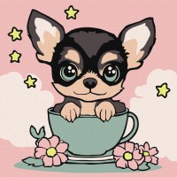 Картина за номерами "Милий цуцик" KHO6270, 25х25 см