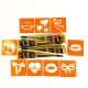 Набір хни з трафаретами для біо-тату №10 henna-set-10, 9 трафаретів