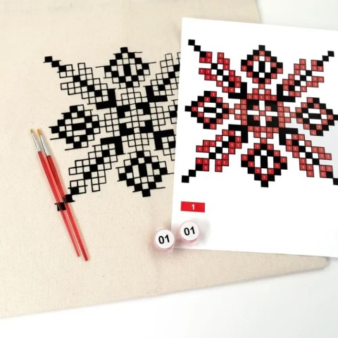 Набір екосумка-розмальовка "Вишиванка“ Rosa N0003651, 38х42 см