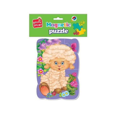 Магнітні пазли Малюк зможе "Вівця" Vladi toys VT3301-02 А5, Укр