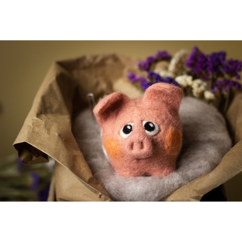 Набір для творчості "Свинка" ВАЛ-007 валяння іграшки