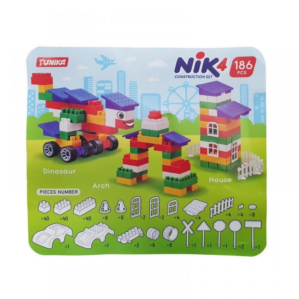 Дитячий конструктор з великими деталями "NIK-4" 71894, 186 деталей