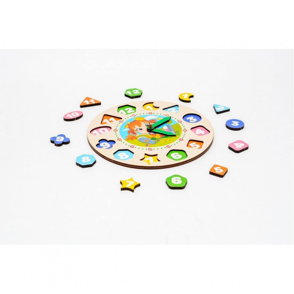 Дерев'яний сортер "Годинник" Puz-22934 для дівчаток