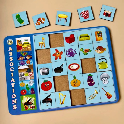 Дерев'яний пазл-вкладиш "Асоціації - 1" Ubumblebees (ПСД098) PSD098, 25 плашок