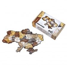 Фігурний дерев'яний пазл A3 "Карта України" PuzA3-01210, 122 елемента