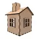 Заготовка для декорування "Будиночок 9" FDPO-348 з LED свічкою в комплекті
