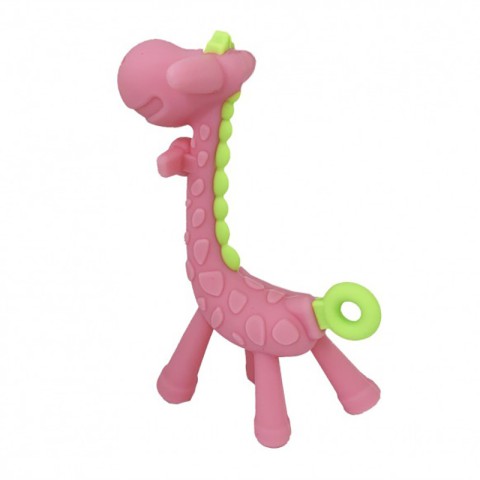 Силіконовий прорізувач "Жираф" MGZ-0423(Pink) без футляра