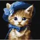 Картина за номерами "Котик в капелюсі" ©art_selena_ua KHO6739, 30х30 см