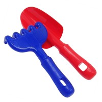 Набір для пісочниці "Ромашка №5" 1135 лопатка, граблі Синьо-червоний