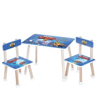 Дитячий столик M 501-24 стільниця 60 х 40 см, 2 стільчики