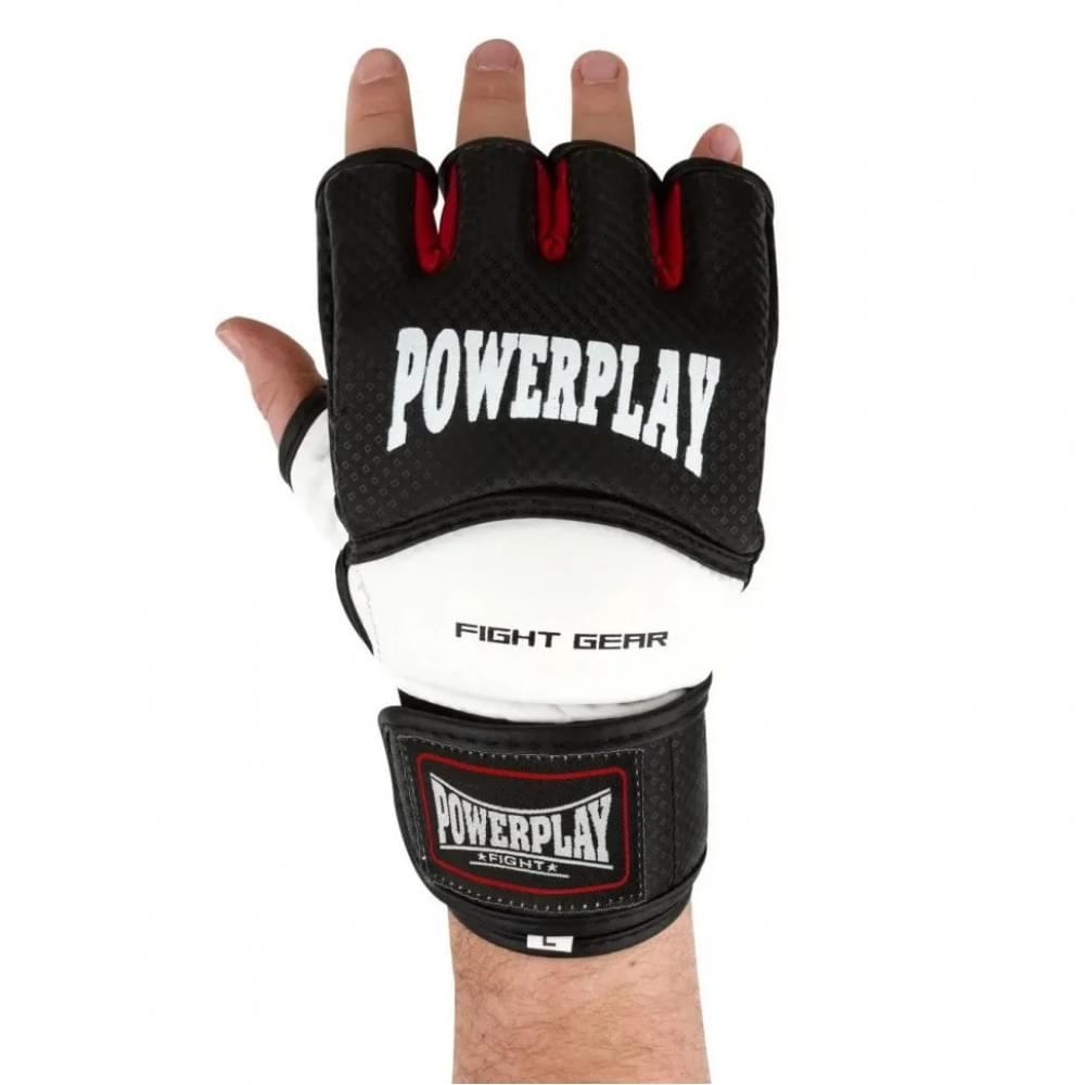 Рукавички для MMA PowerPlay PP_3075_XL_BI/White, Чорно-білий XL