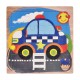 Дерев'яний пазл-вкладиш Поліцейська машинка 73260-19, 16 деталей