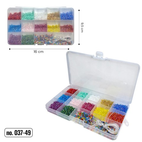 Набір бісеру для створення прикрас 037-49 в боксі, волосінь в комплекті