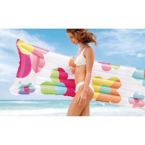 Матрац надувний пляжний "Квіти" 59720-7, 183 x 69 см