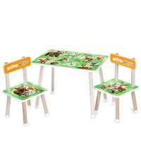 Дитячий Столик M 501-3 стільниця 60 х 40 см, 2 стільчики
