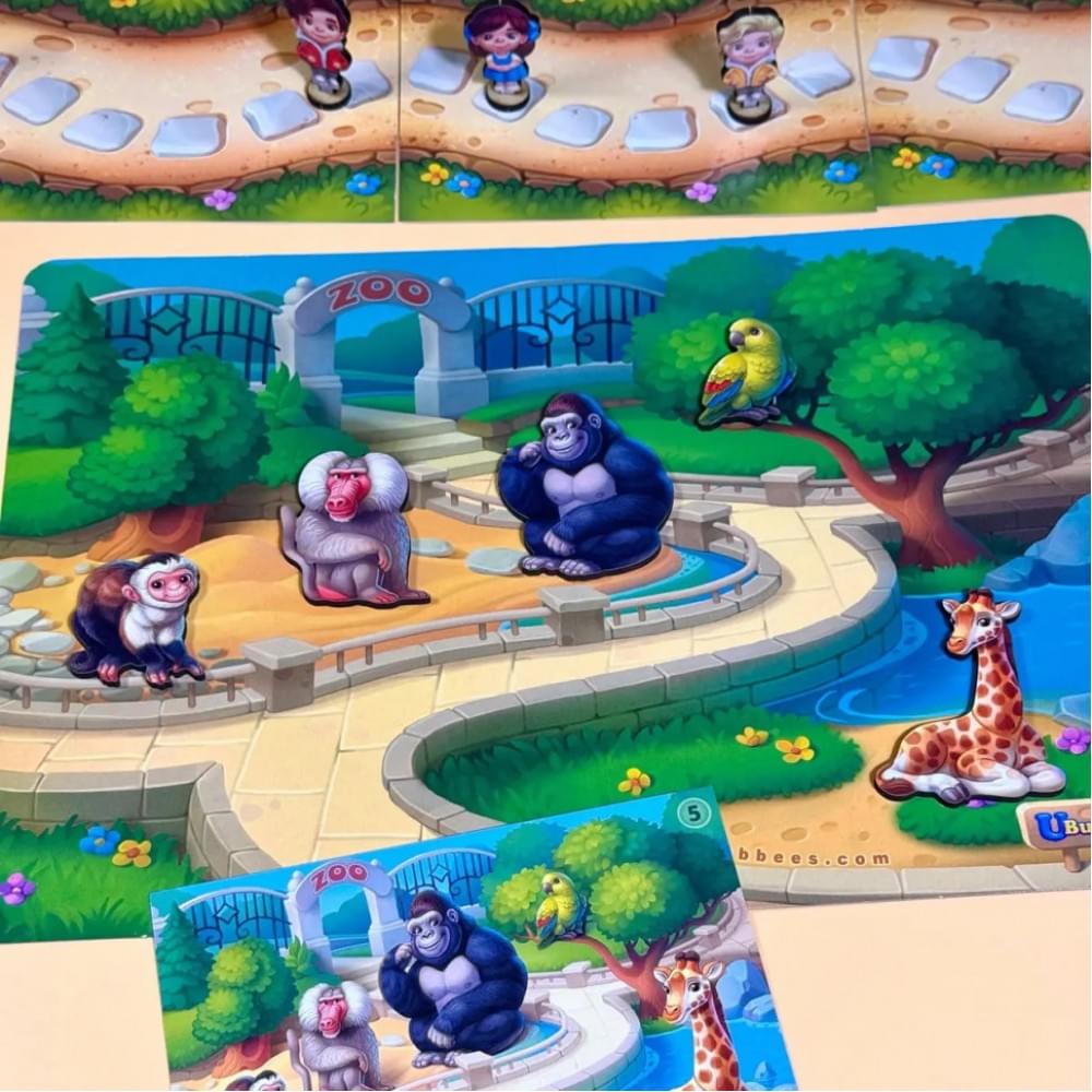 Дерев'яна настільна гра на розвиток пам'яті "Зоопарк" PSD301