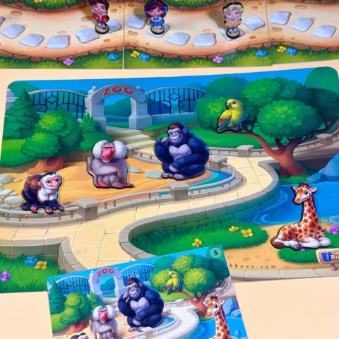 Дерев'яна настільна гра на розвиток пам'яті "Зоопарк" PSD301