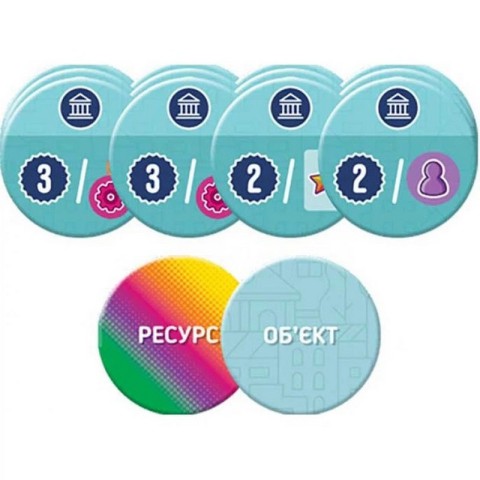 Карткова гра "Карткове місто" PCT01UA 160 двобічних карток ресурсів