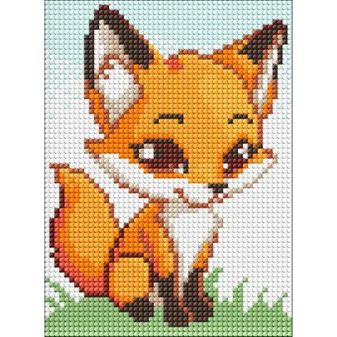 Алмазна мозаїка без підрамника для дітей "Маленька рижуля" AMM1026, 15х20 см