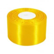 Атласна стрічка для рукоділля АБ-504, 5 см x 23 м, Жовтий