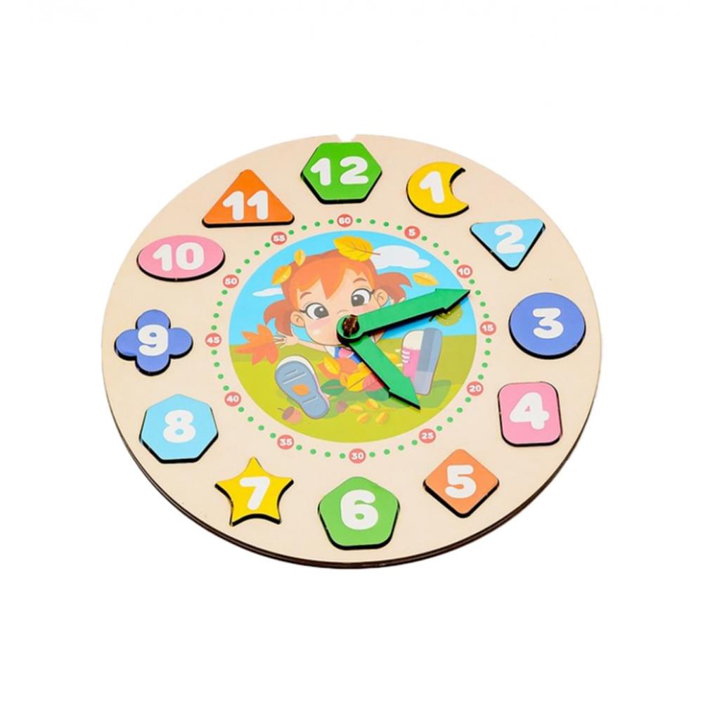 Дерев'яний сортер "Годинник" Puz-22934 для дівчаток