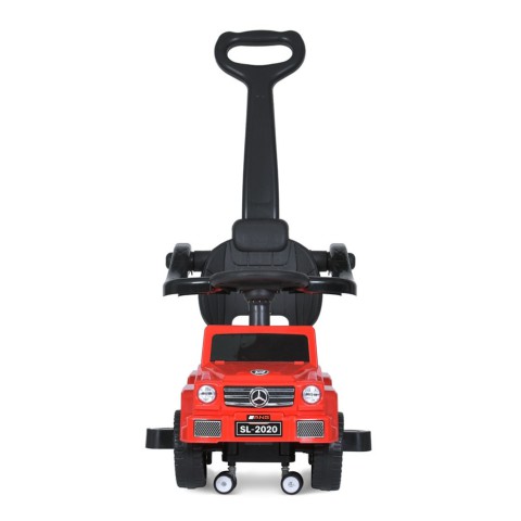 Дитяча каталка-толокар M 5046L-3 червоний, з батьківською ручкою