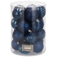 Набір ялинкових куль Springos CA0140 діаметр 6 см, 20 штук, темно-синій