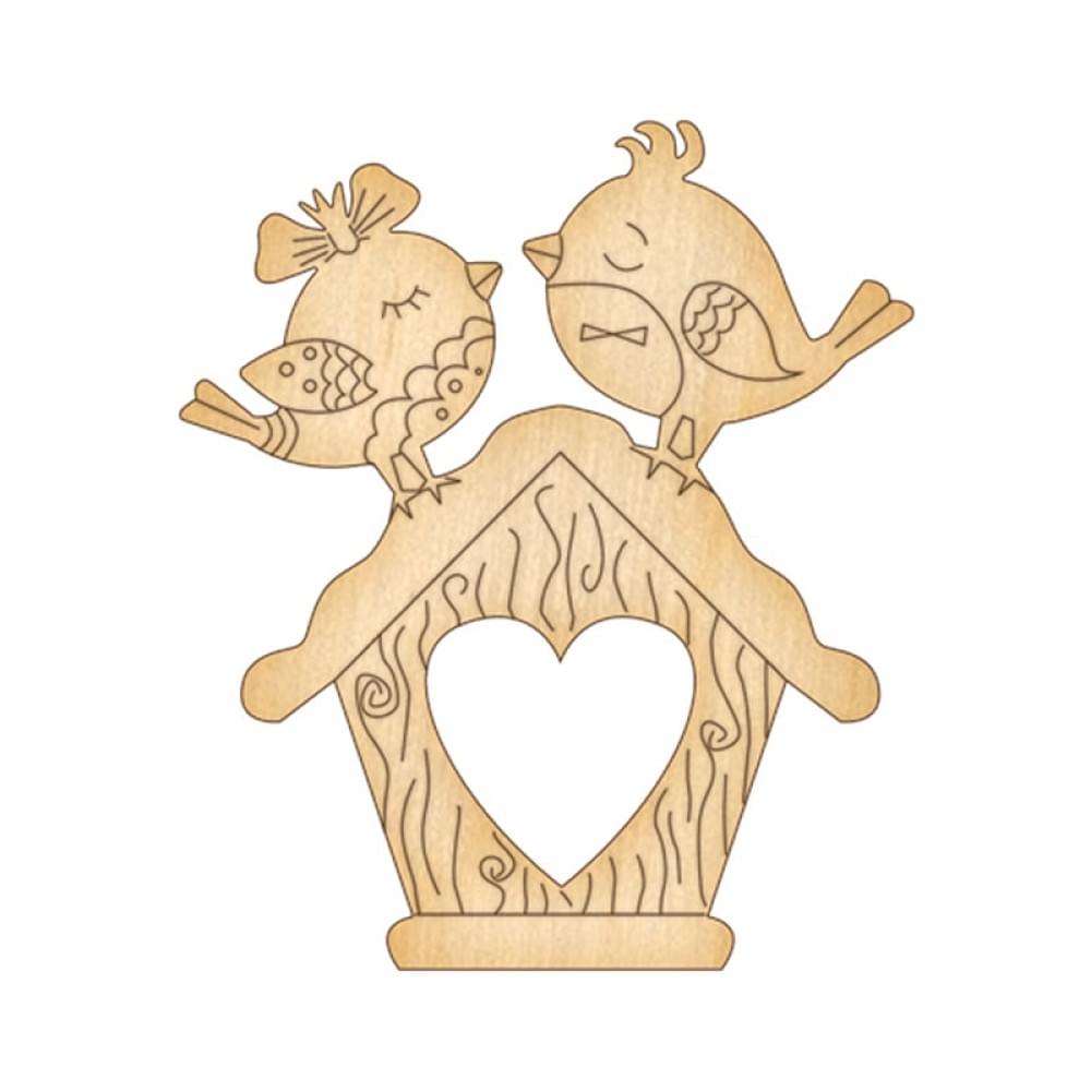 Фігурка для розфарбовування та декорування "Закохані пташки -2" FDZ-088