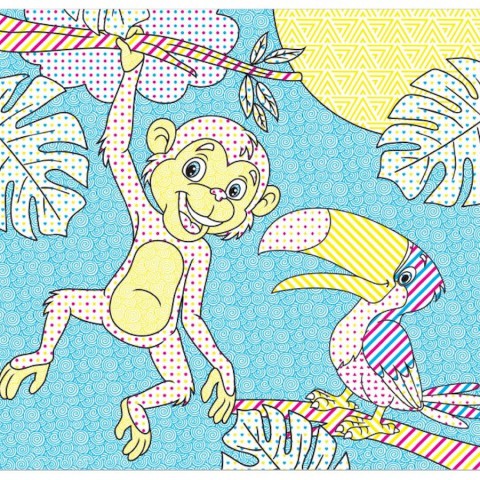 Водні розмальовки Чарівна розмальовка Джунглі 757128, 4 малюнки