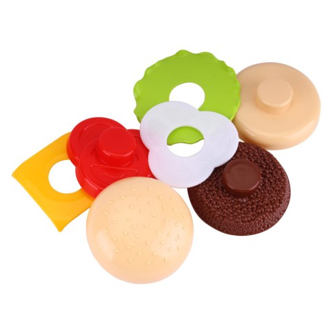 Дитяча іграшка "Гамбургер-пірамідка" ТехноК 8690TXK, 7 деталей