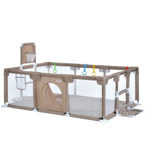 Дитяче ліжко-манеж MR 1338-BG, з баскетбольним кільцем