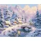 Картина за номерами "Зимовий затишок серед гір" KHO6422, 40х50 см