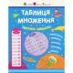 Навчальна книга "Таблиця множення. Збірник завдань" АРТ 11209 укр