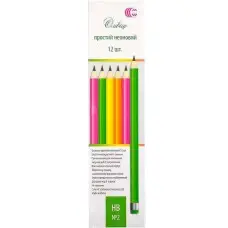 Набір олівців 12 кольорів CR255-12 неоновий