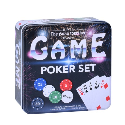 Настільна гра "Покер" TD202315 фішки 80 шт з номіналом, карти