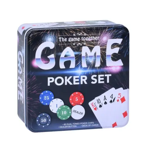 Настільна гра "Покер" TD202315 фішки 80 шт з номіналом, карти