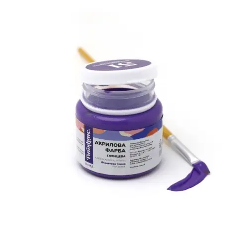 Акрилова фарба глянцева Фіолетова темна Brushme AP5051 50 мл