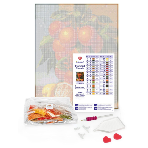 Алмазна мозаїка "Дівчина з цукеркою" Ідейка AMO8071 40х50 см