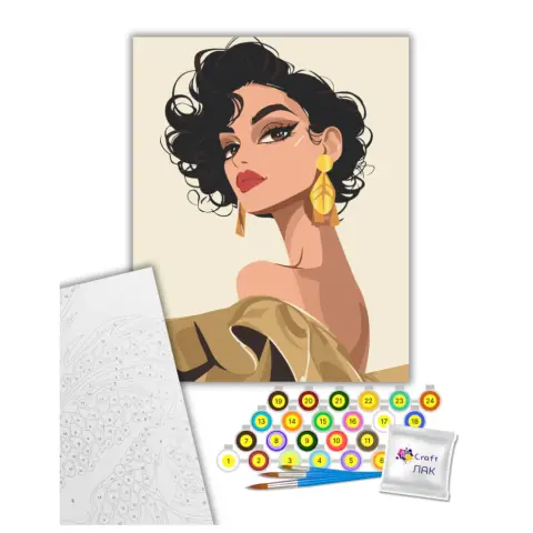 Картина за номерами "Томний погляд" Art Craft 10171-AC 40х50 см