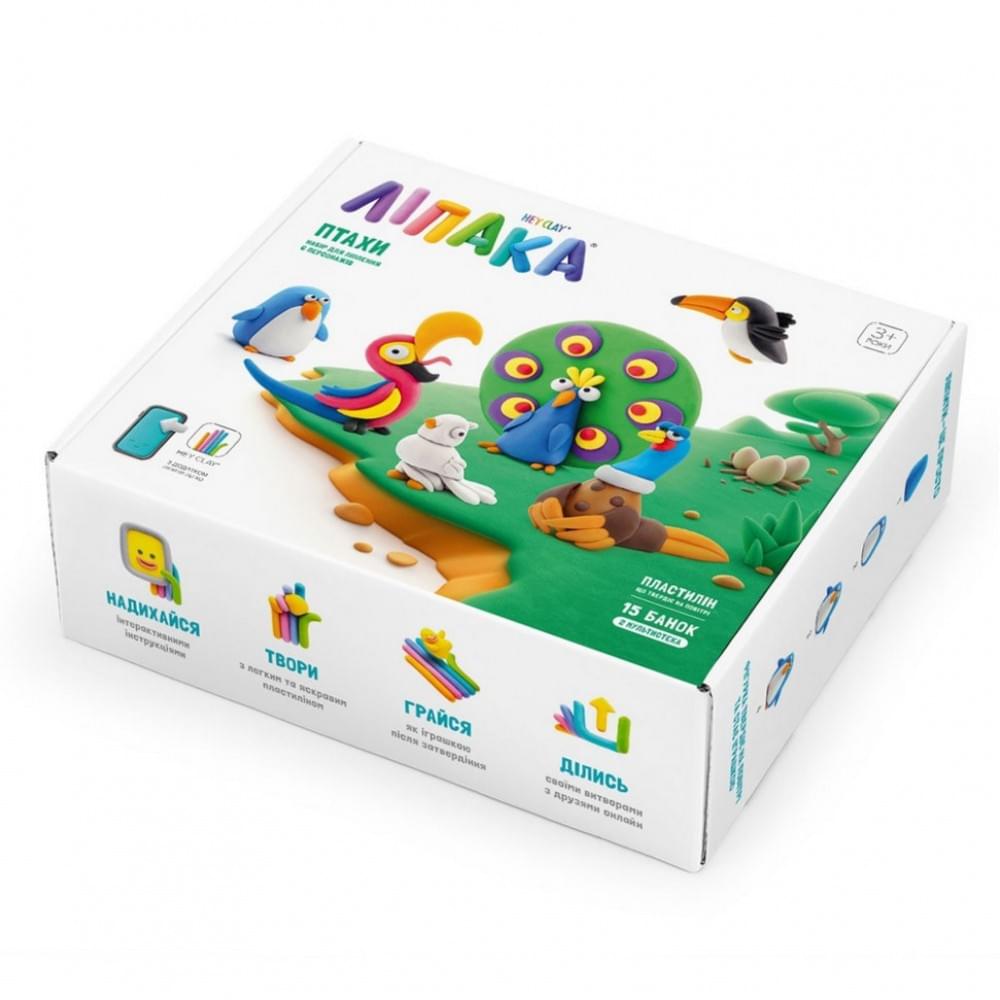 Меганабір пластиліну "Птахи" ЛІПАКА 15013-UA01 самостійно твердне